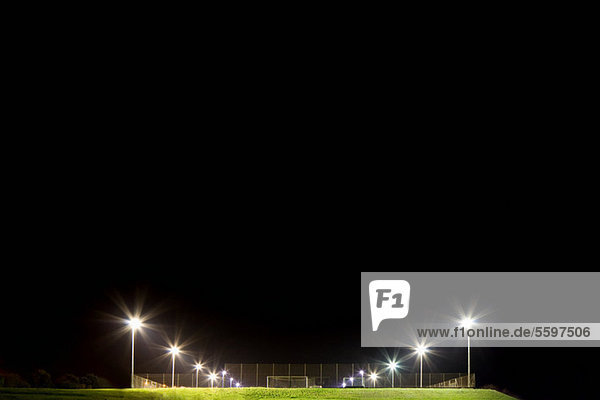 Spielfeld Sportfeld Sportfelder Nacht Fußball