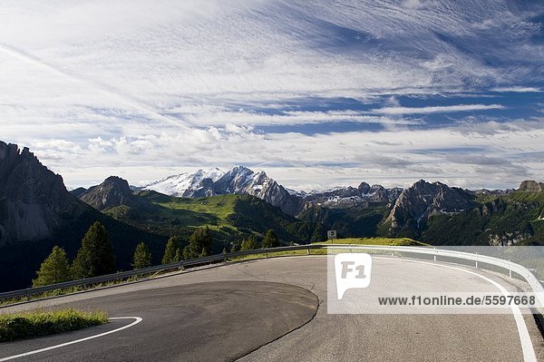 Sella Pass  Dolomites  South Tyrol  Italy