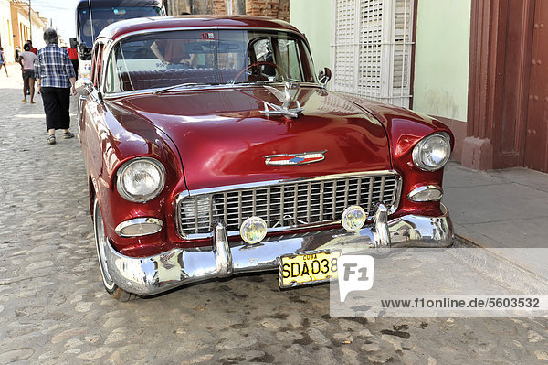 Classic or vintage car from 1950's  Trinidad  Sancti Spiritus Province  Cuba  Greater Antilles  Central America  America