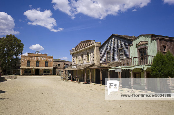 Saloon  Fort Bravo  Westernstadt  ehemalige Filmkulisse  heute eine Touristenattraktion  Tabernas  Andalusien  Spanien  Europa