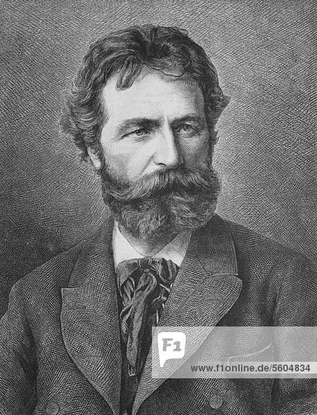 Franz Defregger  ab 1883 Ritter von Defregger  1835 - 1921  ein österreichisch-bayerischer Genre- und Historienmaler  historischer Stich  1883