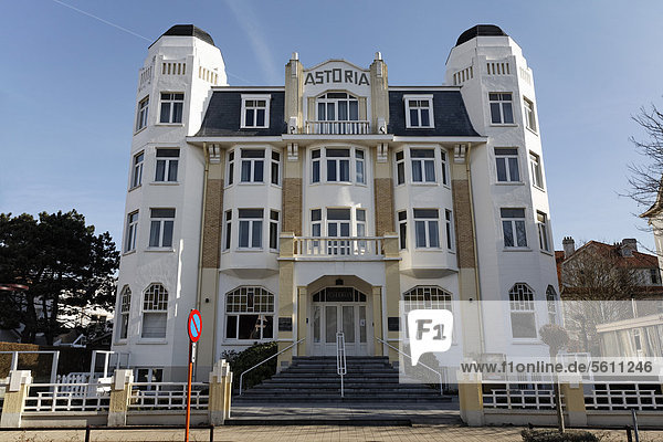 Hotel Astoria  Art-Deco-Stil  De Haan  Westflandern  Belgien  Europa
