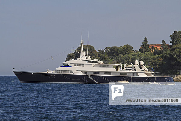 The One  cruiser  formerly named Carinthia VI and owned by Helmut Horten  built by Luerssen Yachts  71.05 m  built in 1972  French Riviera  France  Mediterranean Sea  Europe