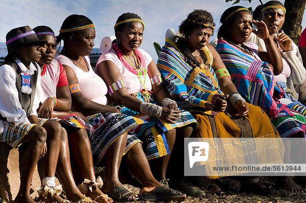 Frauen bei einem traditionellen Fest  Venda  Limpopo  Südafrika  Afrika