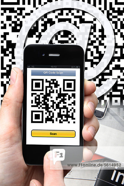 QR-Code Reader  QR  Quick Response  Einlesen eines QR-Codes mit einem Smartphone  iphone