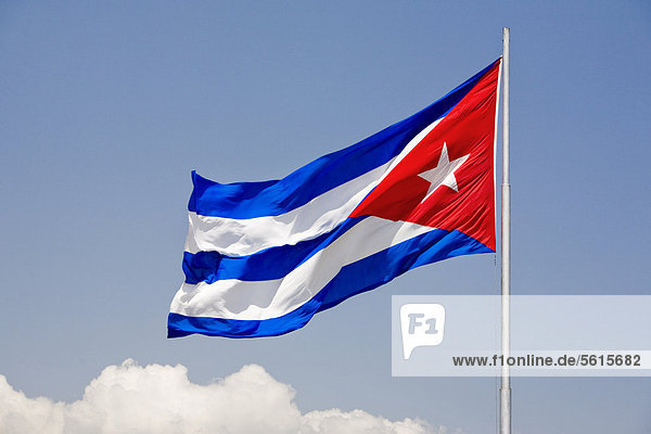 Kubanische Nationalflagge  Kuba  Mittelamerika