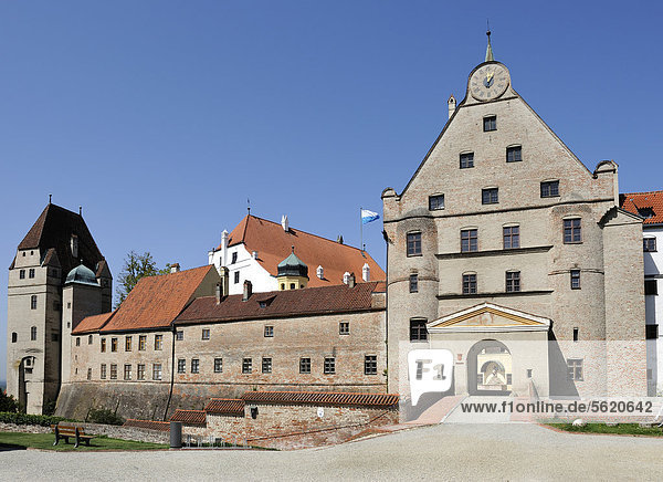 Burg Trausnitz  Landshut  Niederbayern  Bayern  Deutschland  Europa  ÖffentlicherGrund