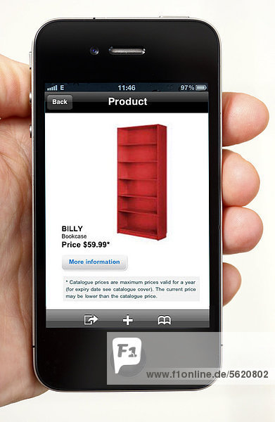 IPhone  Smartphone  App auf dem Display  IKEA Einkaufskatalog