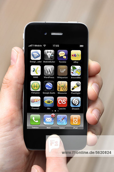 Iphone  Smartphone  Apps auf dem Display