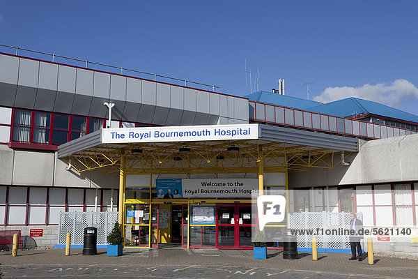 Royal Bournemouth Hospital main entrance  Bournemouth  Dorset  England  United Kingdom  Europe