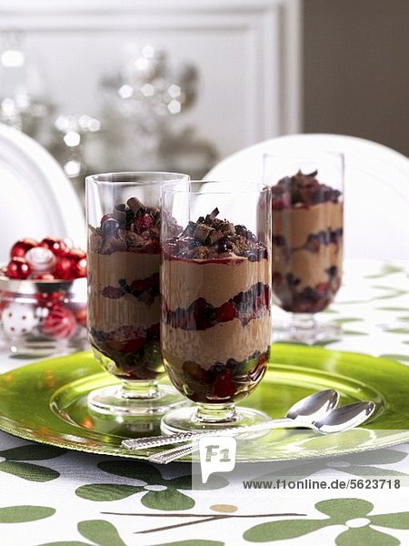 Chocolate berry trifle