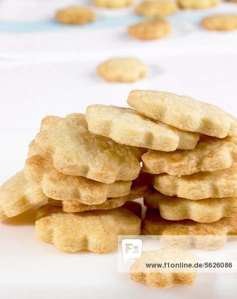 A stack of shortbread biscuits
