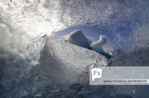 Eiskristalle  Jökuls·rlÛn  Vatnajökull Gletscher  Austurland  Ost-Island  Island  Europa