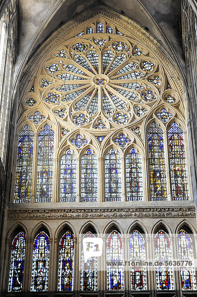 Westportal von innen  Kathedrale Saint-…tienne  erbaut zwischen 1220 und 1520  Metz  Lothringen  Lorraine  Frankreich  Europa