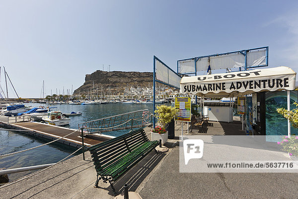 Station zur Abfahrt von U-Booten  Puerto de Mogan  Gran Canaria  Kanarische Inseln  Spanien  Europa  ÖffentlicherGrund