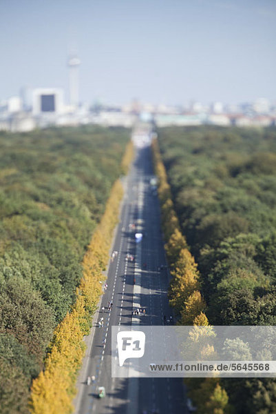 Berliner Stadtbild des Tiergartens und der Stadt im Hintergrund  Kippschaltung
