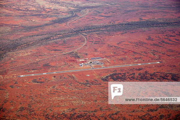 Ein abgelegener Flughafen  Newman  The Pilbara  Western Australia