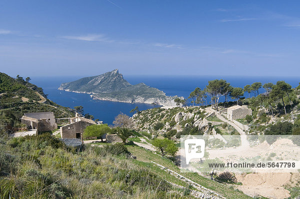 Blick auf die Klosterruine Sa Trapa  Mallorca  Spanien  Europa