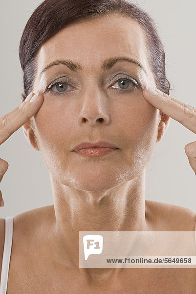 Portrait of mature woman  close up