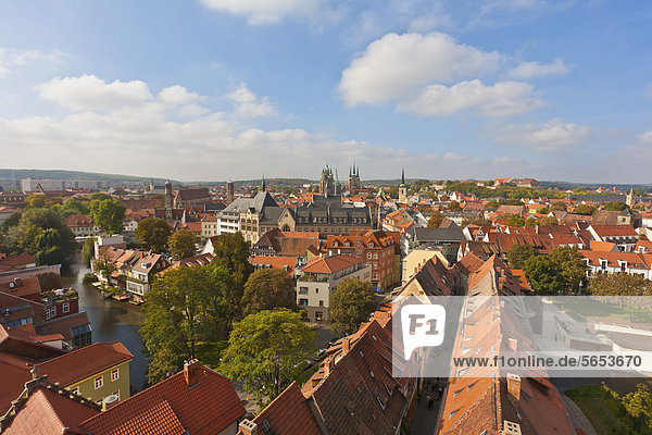Germany  Thuringia  Erfurt  View of city
