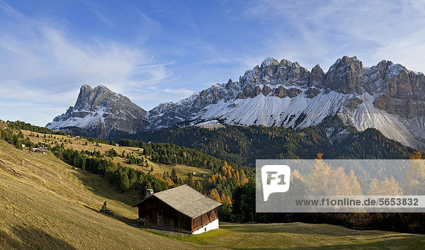 Peitlerkofel  Sas de Pütia  2875 m  und Aferer Geisler  Südtirol  Italien  Europa