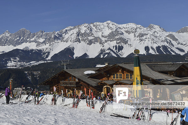 Schladming  Planai  host city of the Alpine World Skiing Championships in 2013  Styria  Austria  Europe