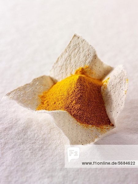 Ground turmeric spice powder