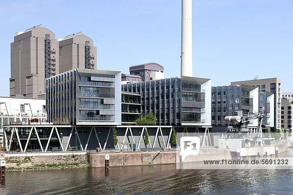 Bürogebäude Westhafen-Pier  Westhafen  Frankfurt am Main  Hessen  Deutschland  Europa  ÖffentlicherGrund