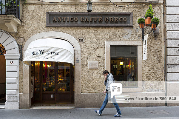 Antico CaffË Greco  Via Condotti  Rom  Latium  Italien  Südeuropa  Europa
