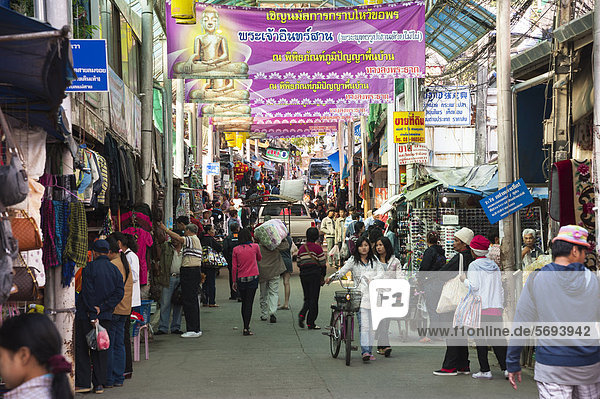 Markt  nördlichster Ort Thailands Mae Sai  Nordthailand  Thailand  Asien