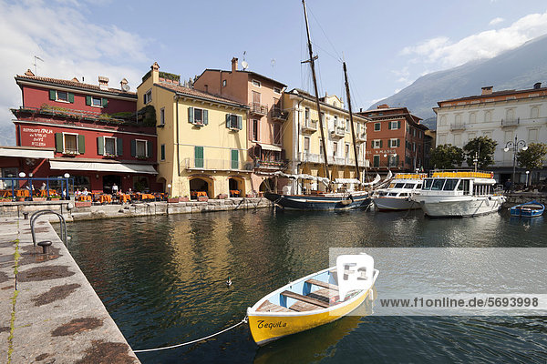 Harbour of Malcesine  Lake Garda  Veneto  Italy  Europe  PublicGround