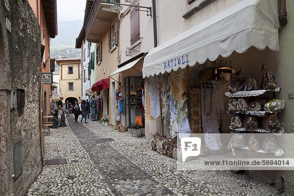 Alley in the historic town centre  Malcesine  Veneto  Italy  Europe  PublicGround