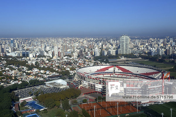 Buenos Aires Hauptstadt Fluss Teller Stadion Denkmal Argentinien Verein Football Südamerika