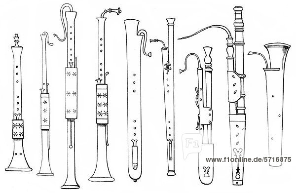 Download Fagott iblhdf02250658, Oboe, Pommer, Schalmei, verschiedene Formen von alten ...