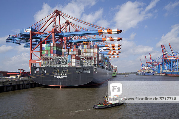Containerterminal Eurogate  Hafen  Hamburg  Deutschland  Europa  ÖffentlicherGrund
