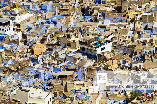 Indien  Rajasthan  Jodhpur  Blick auf Blue City