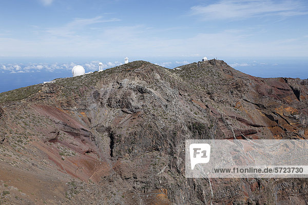 Spanien  La Palma  Blick auf den Observatoriumspunkt Roque de Los Muchachos