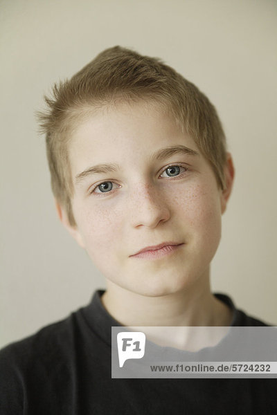 Teenage boy smiling  portrait