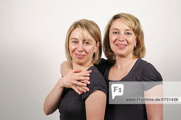 Twin sisters  portrait