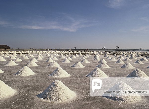 Thailand  Damnoen Saduak  Salz Steinbruch