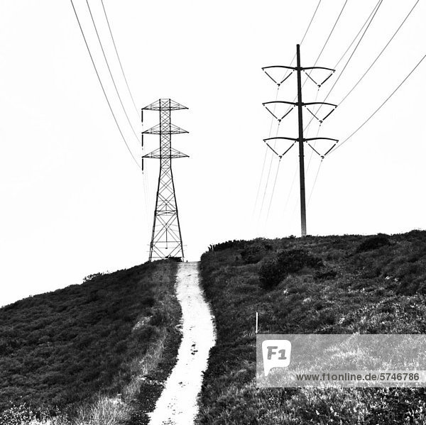 Power Lines and Towers  Tecolote Canyon  San Diego  California