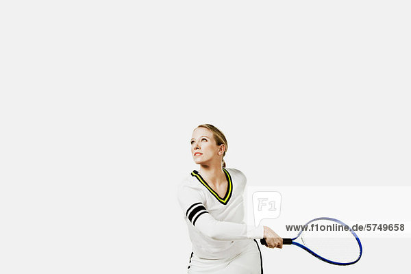 Tennisspieler mit Tennisschläger