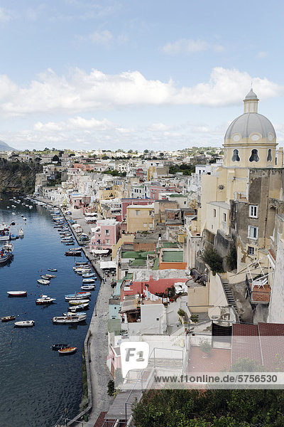 Hafen Europa Jachthafen angeln Kampanien Golf von Neapel Italien