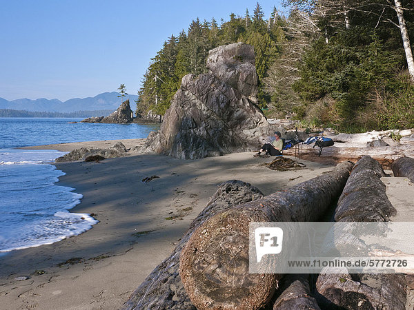 Brady's Beach on the southwest coast of Vancouver Island  Britis Columbia  Canada