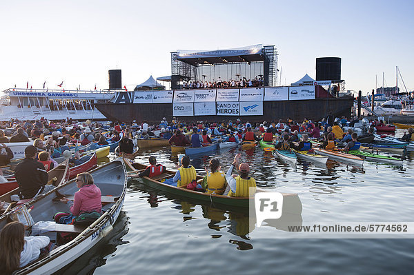 Inner Harbour crowds at annual Symphony splash event  Victoria  British Columbia  Canada