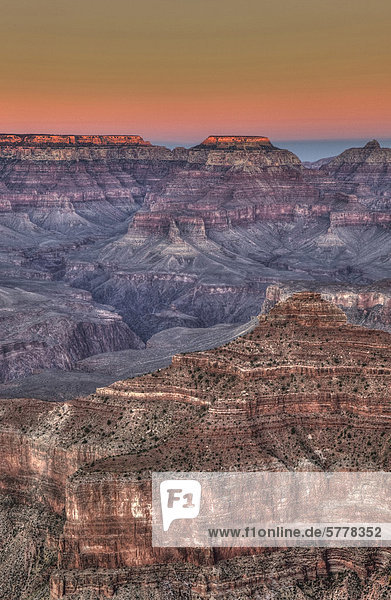 Sonnenuntergang  Grand Canyon South Rim  Arizona  USA
