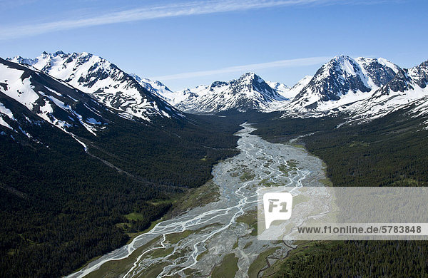 Luftaufnahmen über der South Cariboo Chilcotin Region British Columbia Kanada
