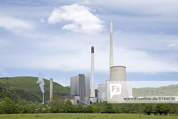 Kraftwerk Werdohl-Elverlingsen  Sauerland  Nordrhein-Westfalen  Deutschland  Europa