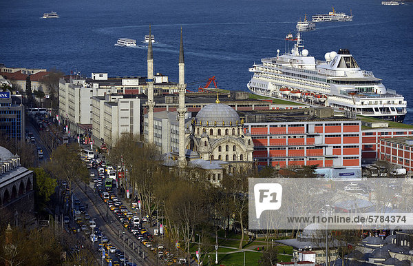 Dach Panorama Schiff Ansicht Kreuzfahrtschiff Bosporus