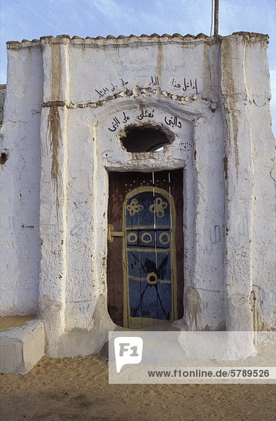Door in Nubian village Gharb  Aswan  Egypt